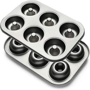 TPV® Silicone 6 Cavity Donut Pan Baking Mold, Nonstick Doughnuts Baking Pans