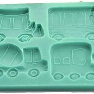 TPV® Silicone Bus Truck Car Shaped Silicone Fondant Mold