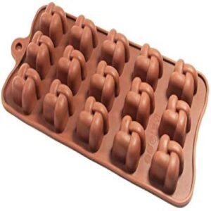 TPV® Silicone Fan/Fun Geometric Shape Chocolate Mould-(15 Cavities)