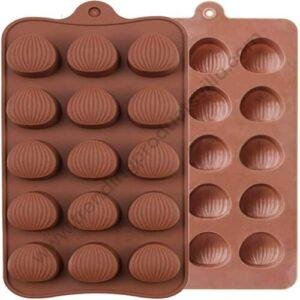 TPV® Silicone Non-Sticky Almond Shape Chocolate Mould (Pack Of 1)