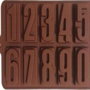 TPV® Silicone Numeric 0-9 Mold Home Kitchen Cake Baking Mold Chocolate Cake Decoration Baking Tool (Pack Of 1)