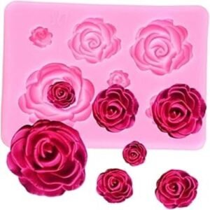 TPV® Silicone Retro Flower Rose Bow Fondant Mold