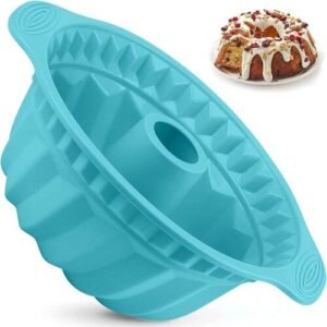 TPV® Silicone Round Cake Mould For Baking, Bakeware Pan, 9.5 Inch / 24Cm Bpa-Free, Microwave Safe, Easy Release (Random Colour)