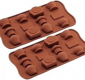 TPV® Silicone12-Cavity Biscuit Tea Pot Set Chocolate/Ice Mould