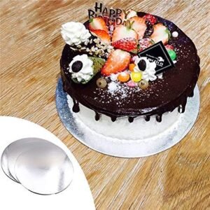 TPV® - Silver Round Selfie Mirror For Cake - 6 Inch