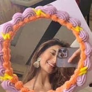 TPV® - Silver Round Selfie Mirror For Cake - 7 Inch