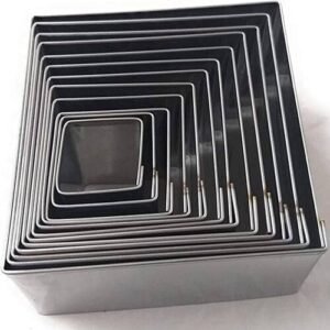 TPV® Stainless Steel Commercial Square Cookie Cutter (Set Of 12 Cutters)