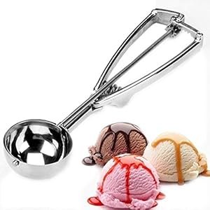 TPV® Stainless Steel Ice Cream Scoop Scooper Ice Cream Slicer Spoon For Home, Shop, Restaurant (9 Inch)