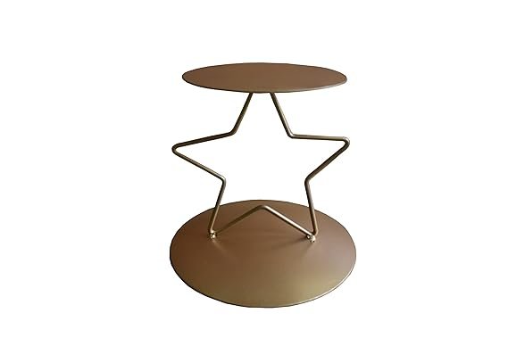 TPV® - Star Shaped Floating Tier Spacer |Cake Spacer Or Cake Separator For Restaurant Home Golden Iron Star Cake Stand, Size: 8 Inch