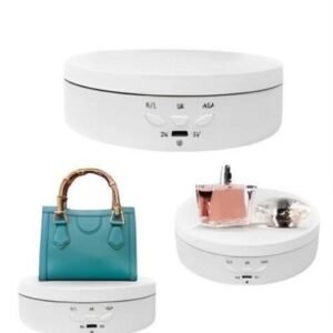 TPV® 6 inch Rotating Display Stand for Photography Cake with Battery - USB Charge Turn Table- Cake Stand Rotating and Ideal Product Rotator for Photography (White)