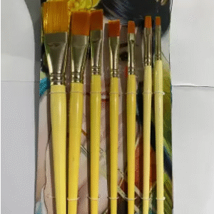 TPV® Artist Painting Brushes Flat Set Of 6, Wood Finish Handle, Ideal For Acrylics, Watercolor  &  Oil (Filbert)