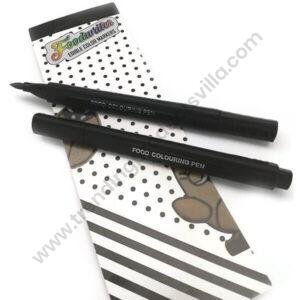 TPV® - Set Of 2Pcs Edible Food Writer Cake Decorating Markers Pens, Black Colour