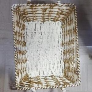 TPV® Storage Basket Basket with Handle for Kitchen Storage Pooja Room Dining Table Center Table Décor Baskets