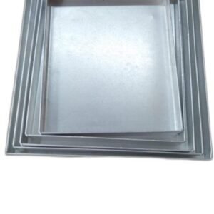 TPV® - 5 Pc Set Aluminium Rectangular Multi-Purpose Deep Trays For Serving/ Baking/ Sweets/ Freezer -(8.5''- 9.5''- 10.5''- 11.5''- 12.5'') Height 2 Inch