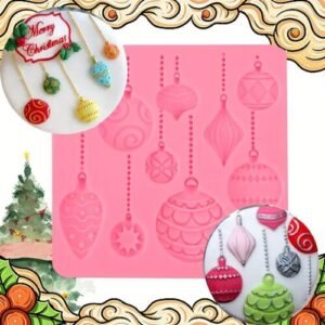 TPV® Christmas Ornament Baking Molds Xmas Silicone Fondant molds Cake Decorating Tools Gumpaste Cupcake
