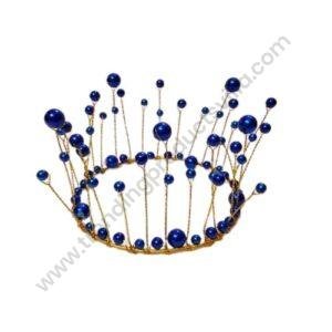 TPV® cake decoration crown topper blue colour ( Pack of 1 )