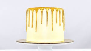 TPV® - 1Pc Bakers Village Cake Decorating Drip Glittering Edible Sparkling Drip - Gold Colour