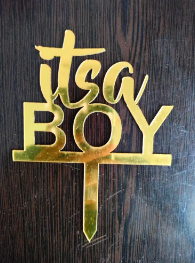 TPV® Acrylic Cake Toppers (Its A Boy)
