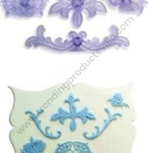 TPV® Patchwork Cutters Scrolls  & Amp; Pansy Patchwork Cookie Cutter Plastic Sugarcraft Tools