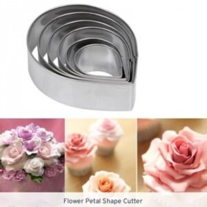 TPV® Stainless Steel Cookies Cutters Flower Shape Fondant Cake Cutter Chocolate Soap Mould Stencils Kitchen Baking Tools, Standard Size, Silver -6 Pieces/ Set