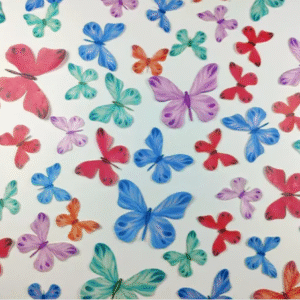 TPV® Pre-Cut Wafer Paper Edible Stick-On Cake Decor Mixed Colour Butterfly - 18 Pcs