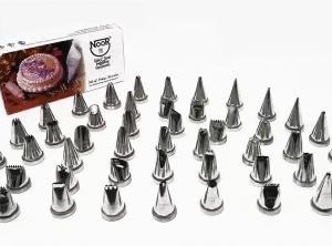 TPV® - Noor Cake Decoration Icing Piping Nozzle Set (Set Of 49) - 0 To 48 No. Nozzles