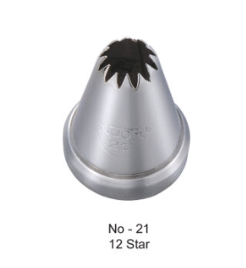 TPV® - 1Pc Noor Cake Icing Tip Icing Nozzle No – 21 No. - 12 Star