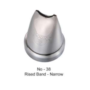 TPV® - 1Pc Noor Cake Icing Tip Icing Nozzle No – 38 No. - Rised Band-Narrow