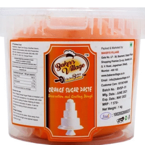 TPV® - Baker'S Village Fondant Or Sugar Paste Decoration & Coating Dough (Orange)-1Kg