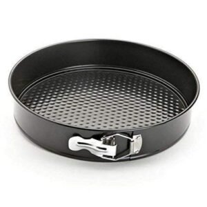 TPV® Round Shape Cake Mould Teflon Non Stick Removable Baking Tin Made Using Carbon Steel For Cake Can Be Used In Microwave Oven, Cooker (Black) (20Cm)