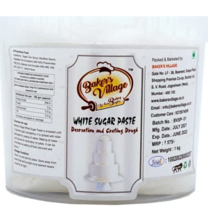 TPV® - Baker'S Village Fondant Or Sugar Paste Decoration Coating Dough (White)-1Kg