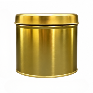 TPV® Gold Metallic Round Dream Cake Tin 3 x 3 Inch Stainless steel | Plum Cake Tin | Gift Box For Special Occasion with Lid 3 x 3 Inch Pack of 1