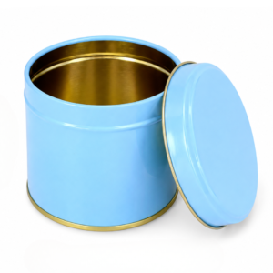 TPV® Blue  Metallic Round Dream Cake Tin 3 x 3 Inch Stainless steel | Plum Cake Tin | Gift Box For Special Occasion with Lid 3 x 3 Inch Pack of 1