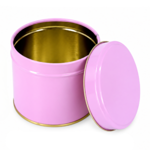 TPV® Pink Metallic Round Dream Cake Tin 3 x 3 Inch Stainless steel | Plum Cake Tin | Gift Box For Special Occasion with Lid 3 x 3 Inch Pack of 1