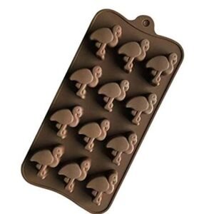 TPV® 12 Cavity Flamingo Shape Silicone Chocolate Mould