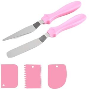 TPV® 2Pcs/Set Plastic Cake Spatulas Pastry Icing Comb Set Butter Cream Cake Scraper Smoother Baking Tools For Cakes Fondant Mold Tool