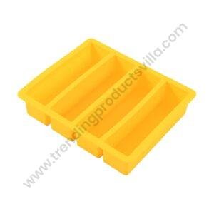TPV® Ice Tray Stretchy Tear- Ice Making Portable Simple Usage Yellow