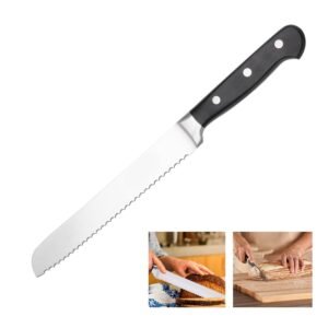 TPV® Cartini Bread Knife 16 Cm Wide Teeth, Black Color, Bread Knife