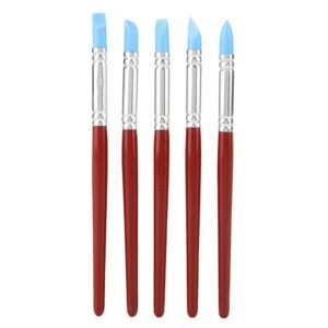 TPV® 5Pcs Rubber Tip Paints Silicon Brushes Sculpture Pottery Clay Shaping Carving Tool