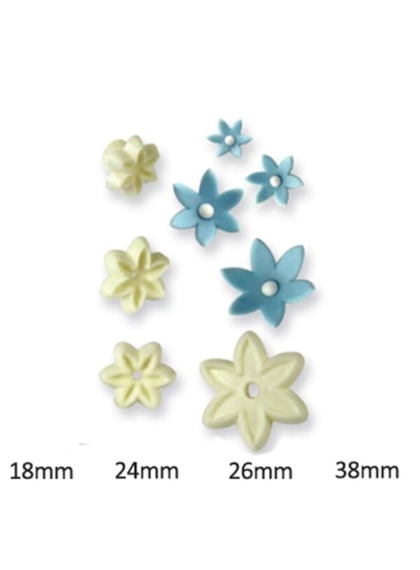 TPV® 4Pc Patchwork Cutters 6 Petal Daisy Patchwork Cookie Cutter Plastic Sugarcraft Tools