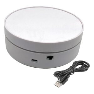 TPV® Rotating Display Stand Turntable for Product Collectibles Models Display white Velvet