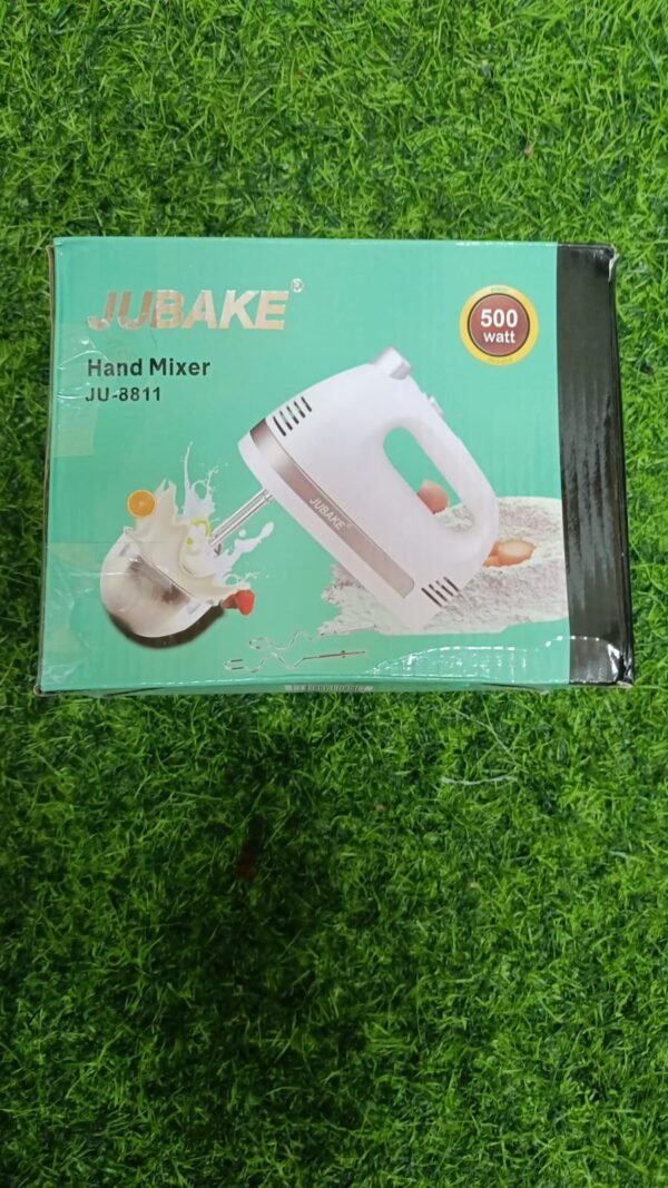 TPV® JUBAKE  Electric 7 Speed Hand Mixer 4 Pieces Stainless Blender (500 Watts, White) - Image 2