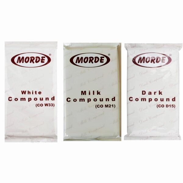 TPV®Morde Chocolate Compound 3 In 1  ( Dark-1pc , Milk-1pc  ,White-pc ) 500 gms each ( Pack of 3 )