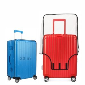 TPV® Trolley Bag Cover/Suitcase Bag Cover/Waterproof Dustproof Luggage Cover/Zippered Clear PVC Suitcase Covers Protectors ( 1 Pc , 20 inch)