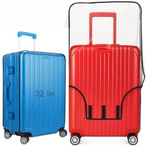 TPV® Trolley Bag Cover/Suitcase Bag Cover/Waterproof Dustproof Luggage/Zippered Clear PVC Suitcase Covers Protectors ( 1 Pc , 32 inch)