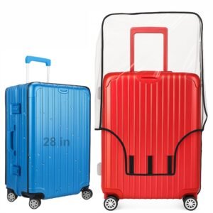 TPV® Trolley Bag Cover/Suitcase Bag Cover/Waterproof Dustproof Luggage/Zippered Clear PVC Suitcase Covers Protectors (1 Pc , 28 inch)