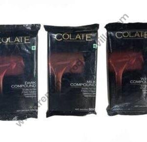 TPV® Colate Chocolate Compound 3 In 1  ( Dark , Milk  ,White ) 500 gms each