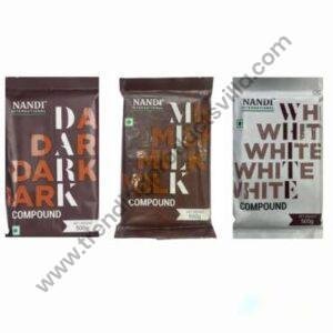 TPV® Nandi international dark , milk , white compound chocolate 500 g ( Pack of 3 )