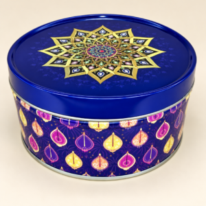 TPV® Dark blue Metallic Round Dream Cake Tin 5.5 x 3 Inch Stainless steel | Plum Cake Tin | Gift Box For Special Occasion Pack of 1 ( For diwali )  DW-007