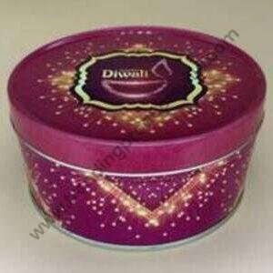 TPV® Dark red Metallic Round Dream Cake Tin 5.5 x 3 Inch Stainless steel | Plum Cake Tin | Gift Box For Special Occasion Pack of 1 ( For diwali )  DW-007